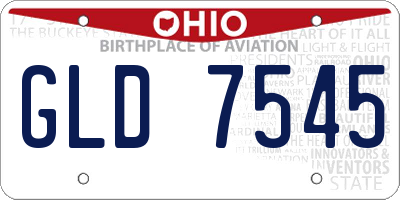 OH license plate GLD7545