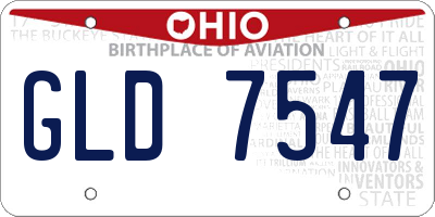 OH license plate GLD7547