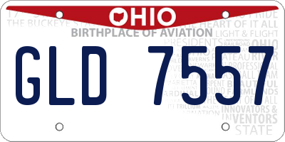 OH license plate GLD7557