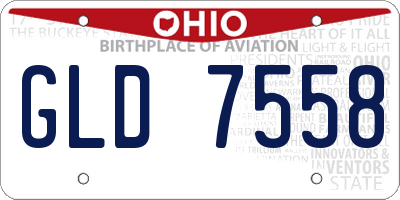OH license plate GLD7558