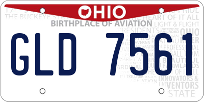 OH license plate GLD7561