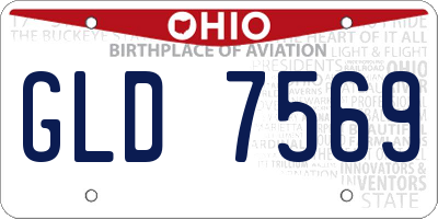 OH license plate GLD7569