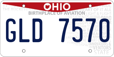 OH license plate GLD7570