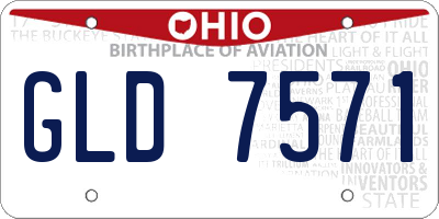 OH license plate GLD7571