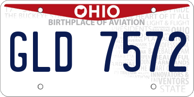 OH license plate GLD7572