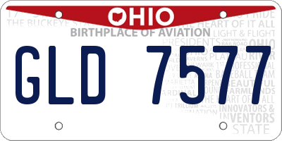OH license plate GLD7577