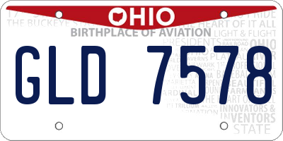 OH license plate GLD7578