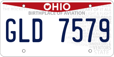 OH license plate GLD7579