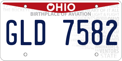 OH license plate GLD7582