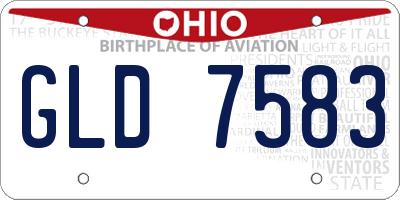 OH license plate GLD7583