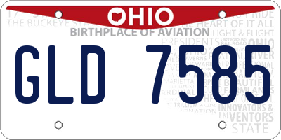OH license plate GLD7585