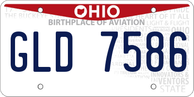 OH license plate GLD7586
