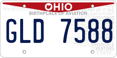 OH license plate GLD7588