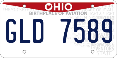OH license plate GLD7589