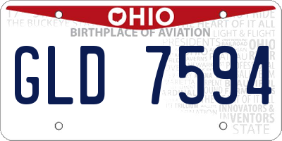 OH license plate GLD7594