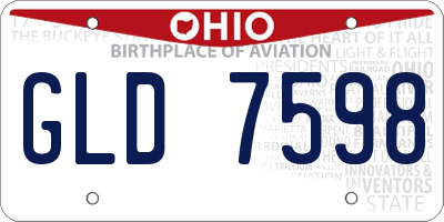 OH license plate GLD7598