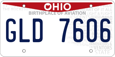 OH license plate GLD7606