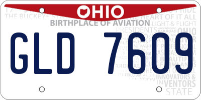 OH license plate GLD7609