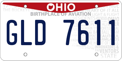 OH license plate GLD7611
