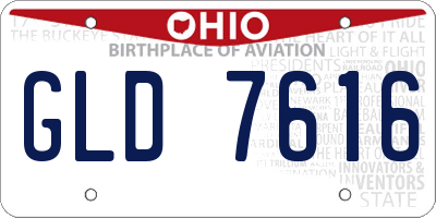 OH license plate GLD7616
