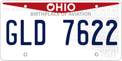 OH license plate GLD7622