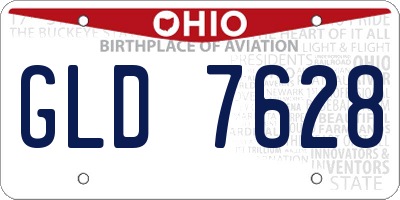 OH license plate GLD7628