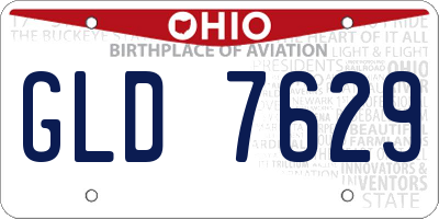 OH license plate GLD7629