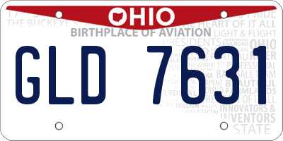 OH license plate GLD7631