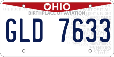 OH license plate GLD7633