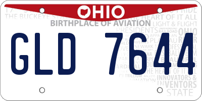 OH license plate GLD7644