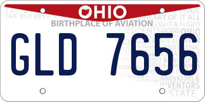 OH license plate GLD7656