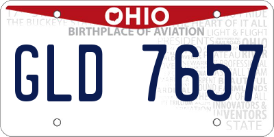 OH license plate GLD7657