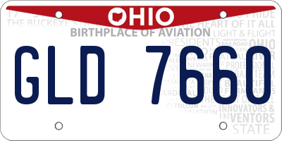 OH license plate GLD7660