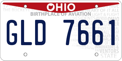 OH license plate GLD7661