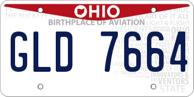 OH license plate GLD7664