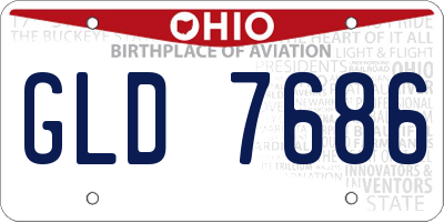 OH license plate GLD7686