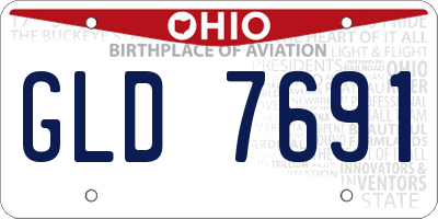 OH license plate GLD7691