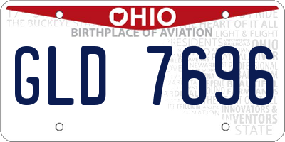 OH license plate GLD7696