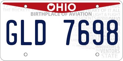 OH license plate GLD7698