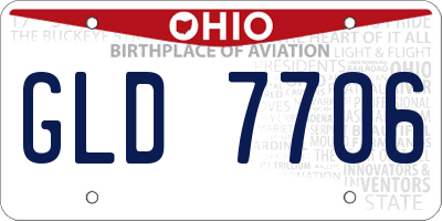 OH license plate GLD7706