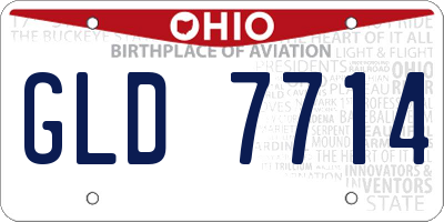 OH license plate GLD7714