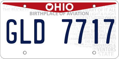 OH license plate GLD7717