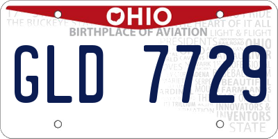 OH license plate GLD7729