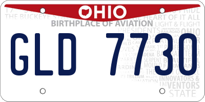 OH license plate GLD7730