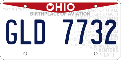 OH license plate GLD7732