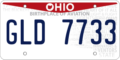 OH license plate GLD7733