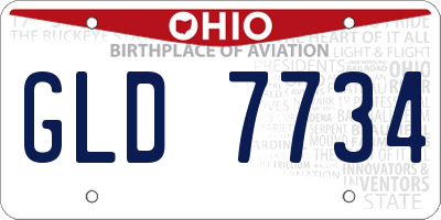 OH license plate GLD7734