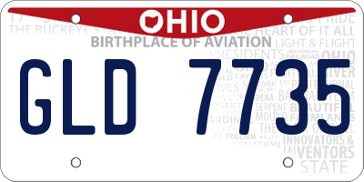 OH license plate GLD7735