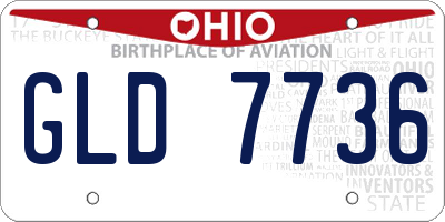 OH license plate GLD7736