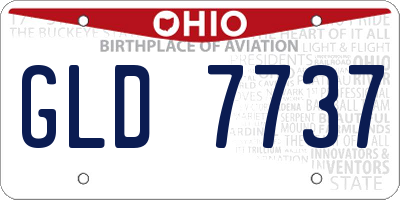 OH license plate GLD7737